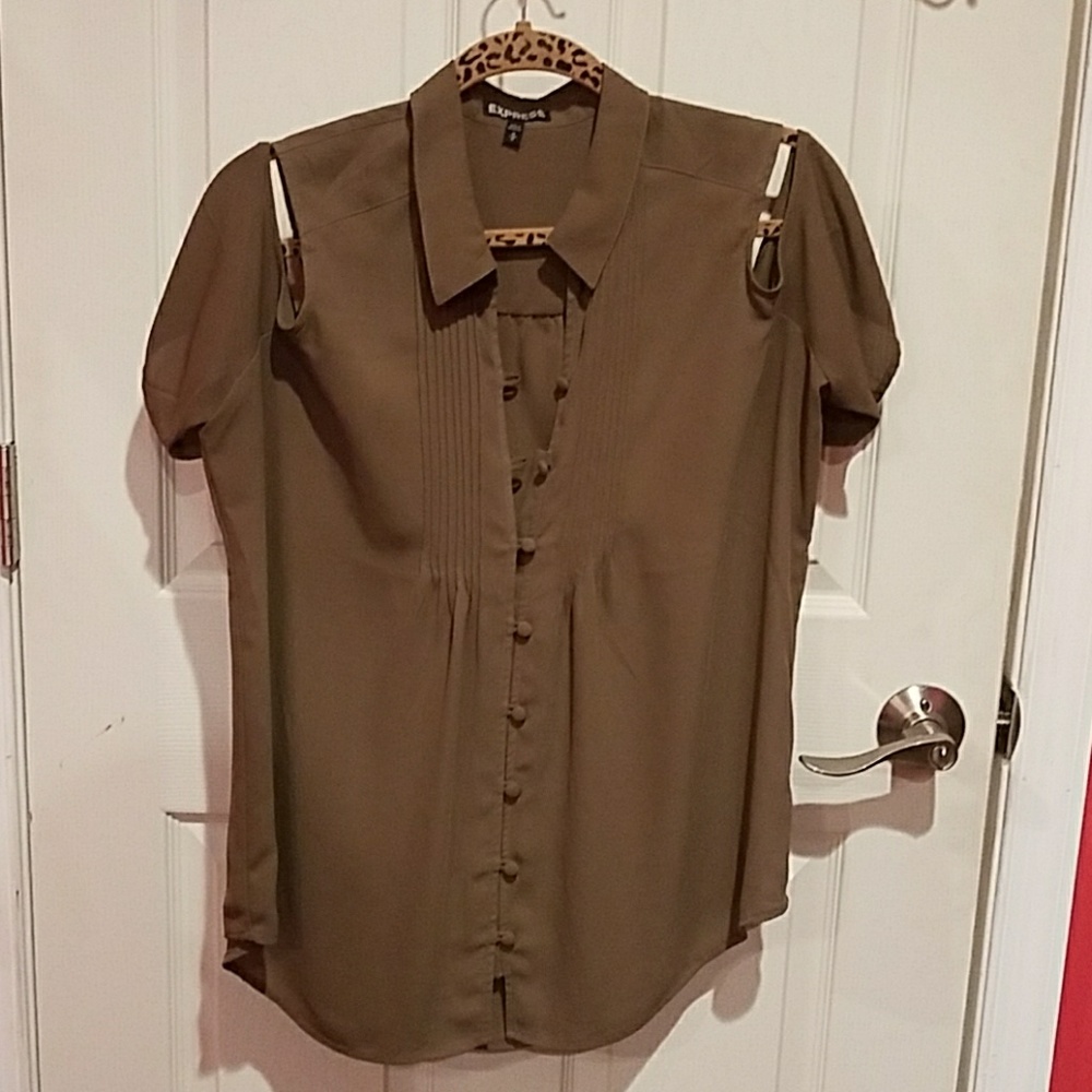 Express cold shoulder blouse